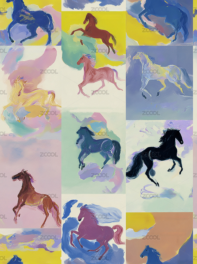 馬 水彩馬 卡通馬（主預(yù)覽-13038478） - 未分類 - 站酷設(shè)計師amhua88原創(chuàng)素材 - 站酷ZCOOL