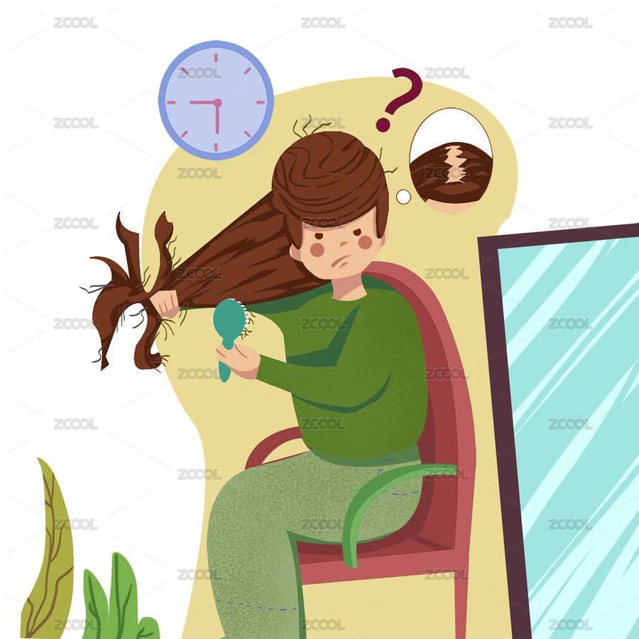 女孩在梳頭發(fā)（主預(yù)覽-8885272） - 未分類 - 站酷設(shè)計(jì)師三二號(hào)鋼琴手原創(chuàng)素材 - 站酷ZCOOL