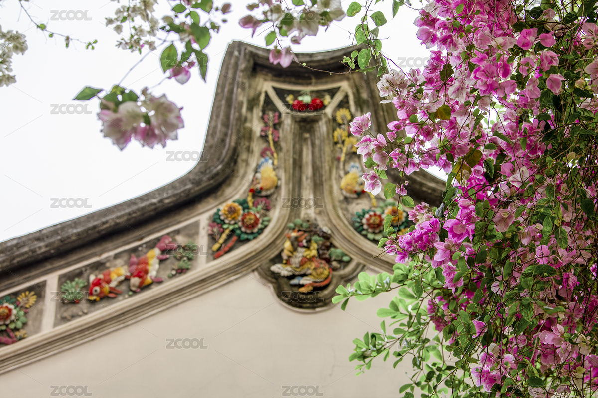 深圳園博園粉紅紫荊花與嶺南建筑圖（主預(yù)覽-7520582） - 未分類 - 站酷設(shè)計師我是一凡人原創(chuàng)素材 - 站酷ZCOOL