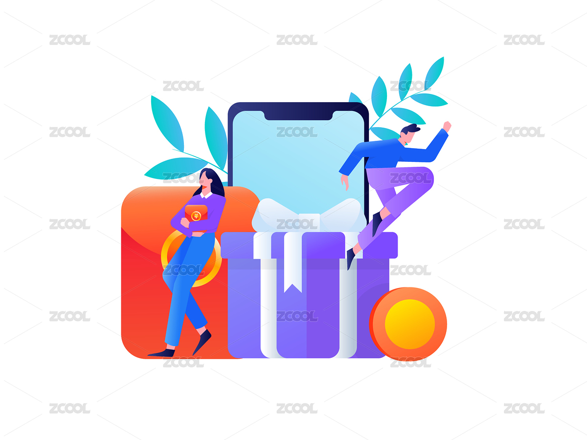 邀请好友获得红包礼物活动背景矢量卡通插画（主预览-7970646） - 未分类 - 站酷设计师黄色房子创意设计原创素材 - 站酷ZCOOL