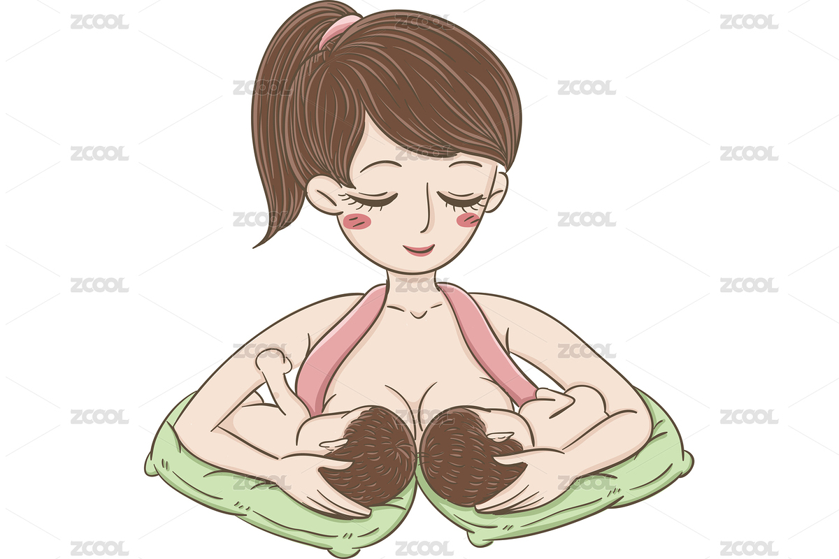 母乳喂養(yǎng)正確姿勢(shì)（主預(yù)覽-7096648） - 未分類(lèi) - 站酷設(shè)計(jì)師芥末花枝原創(chuàng)素材 - 站酷ZCOOL