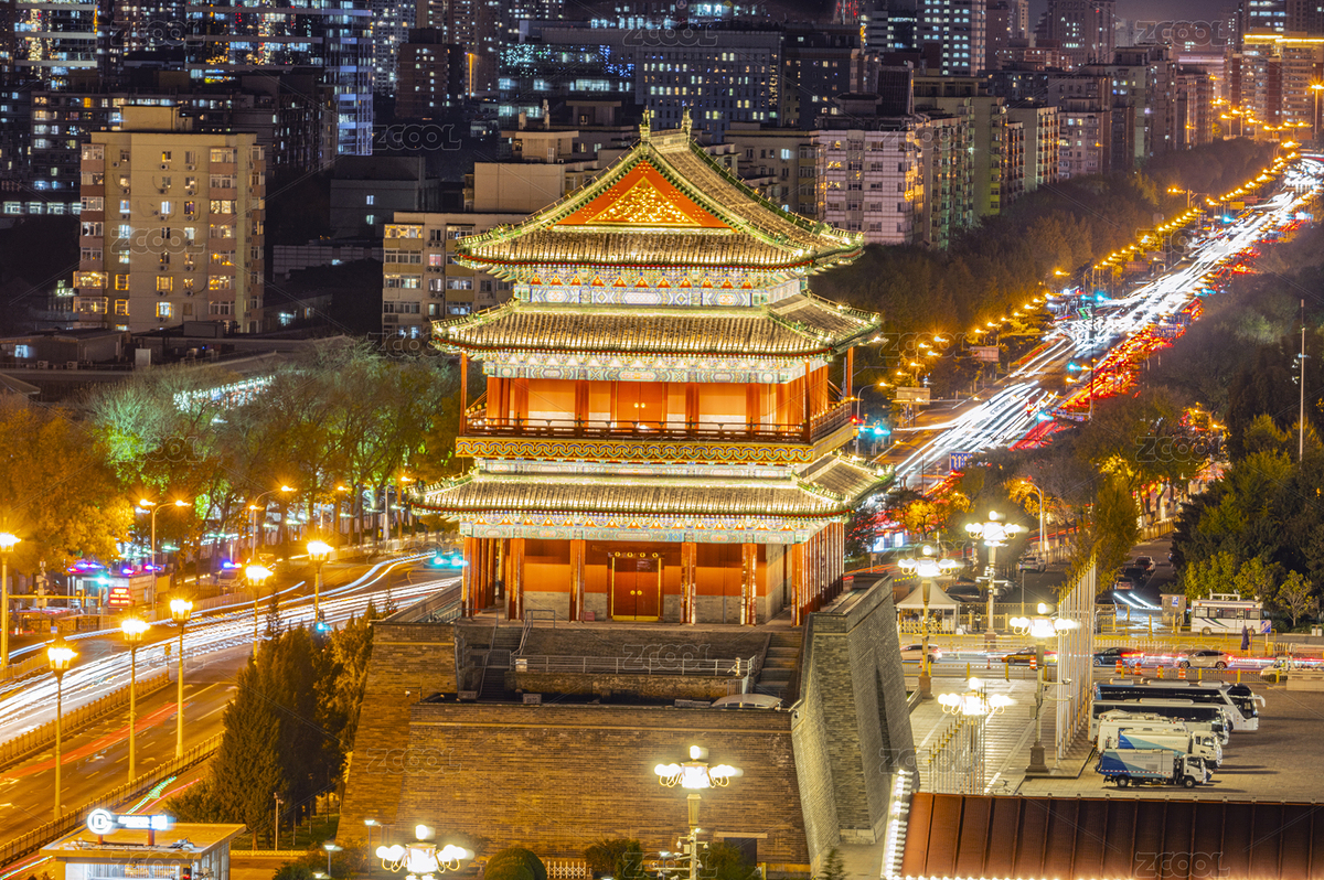 北京正陽門城樓高視角夜景（主預(yù)覽-7011136） - 未分類 - 站酷設(shè)計師元比奧原創(chuàng)素材 - 站酷ZCOOL
