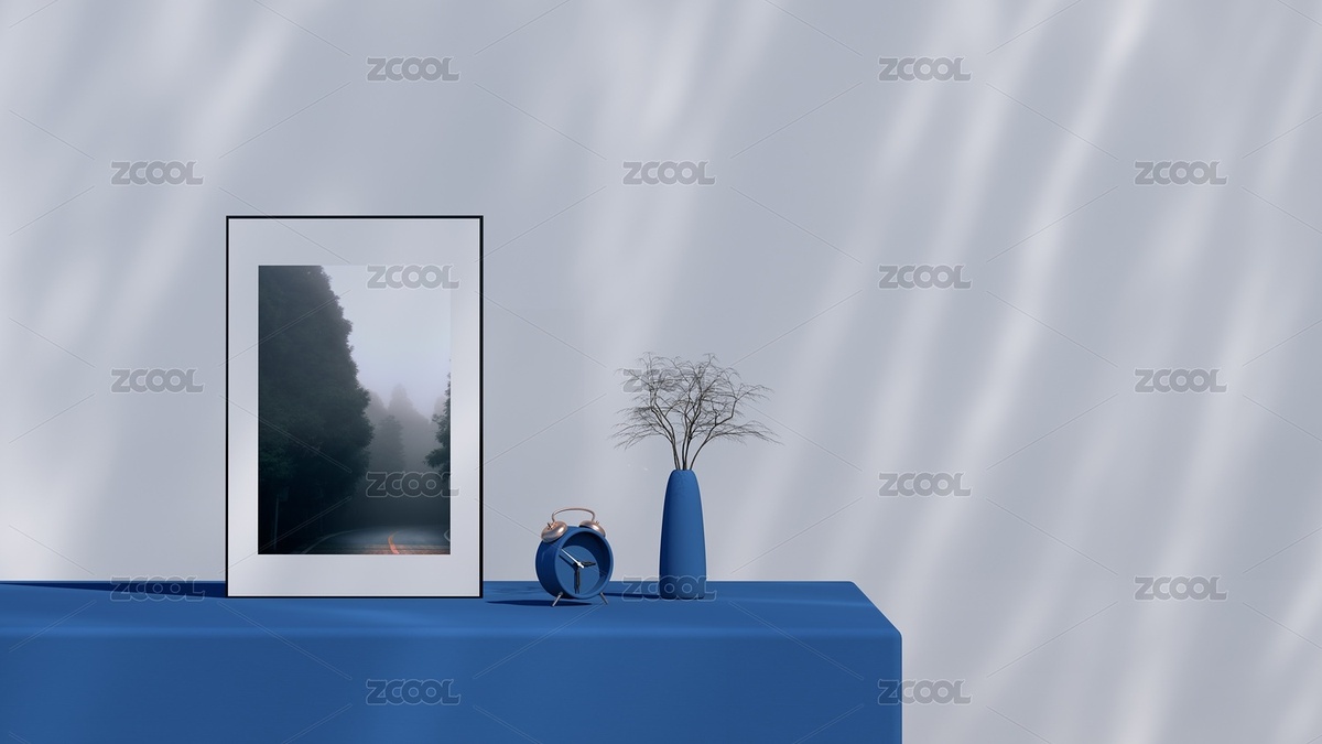 三维渲染简约现代装饰室内空间场景（主预览-3293012） - 未分类 - 站酷设计师开开心心画图原创素材 - 站酷ZCOOL