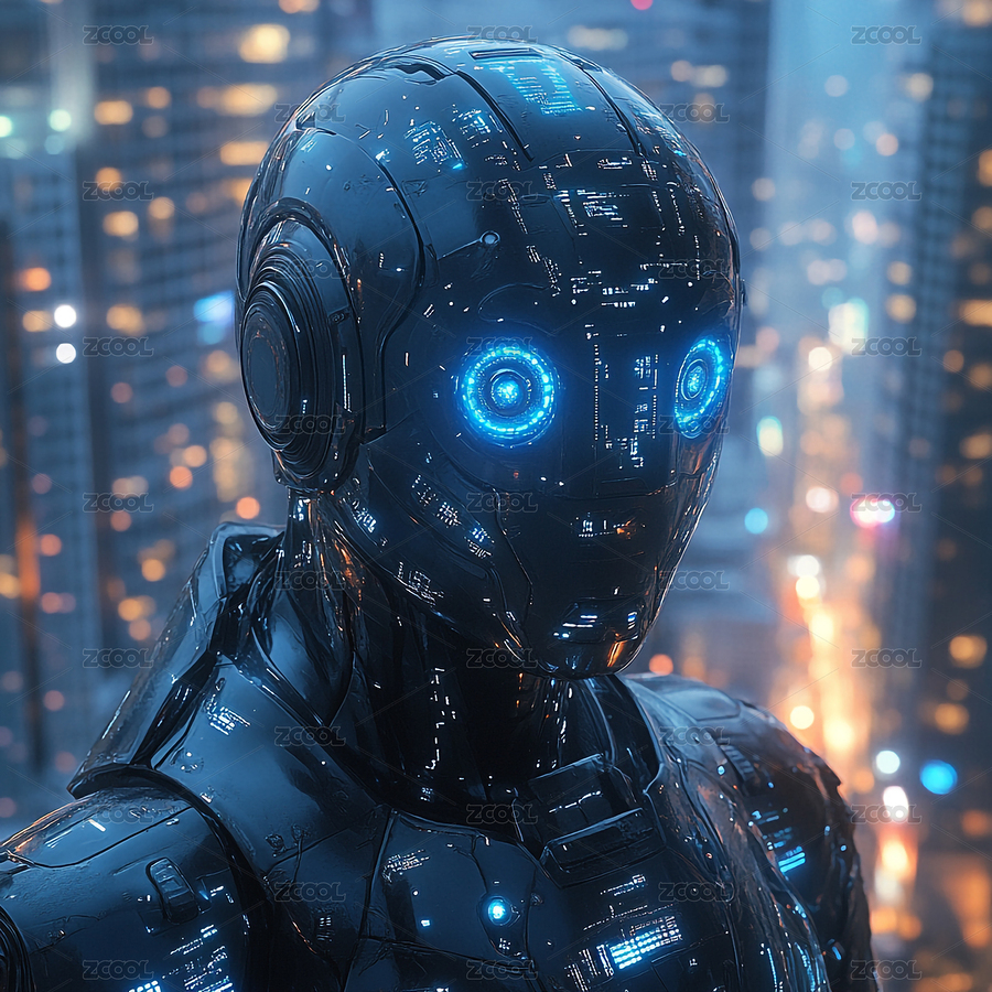 未来科技感人工智能机器人三维形象概念插画（主预览-8935544） - 未分类 - 站酷设计师吉祥鱼原创素材 - 站酷ZCOOL