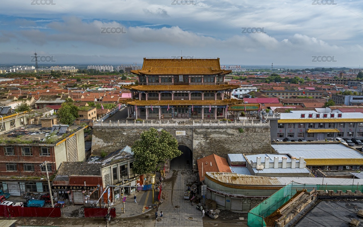 河北省张家口市蔚县蔚州古城鼓楼航拍（主预览-11103143） - 未分类 - 站酷设计师JuikangHsieh原创素材 - 站酷ZCOOL