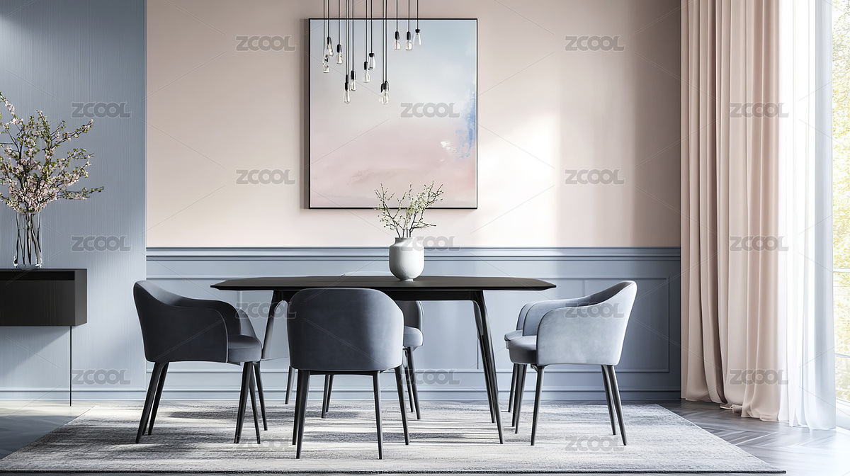 優(yōu)雅的淺藍色餐廳（主預(yù)覽-7521162） - 未分類 - 站酷設(shè)計師蕊熙丫原創(chuàng)素材 - 站酷ZCOOL