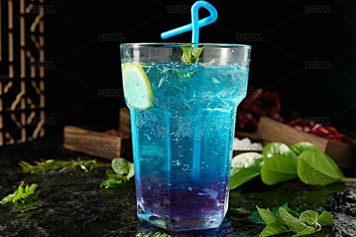 夏季清涼飲料檸檬薄荷藍色海洋（主預(yù)覽-12697686） - 未分類 - 站酷設(shè)計師藍太陽TNT原創(chuàng)素材 - 站酷ZCOOL