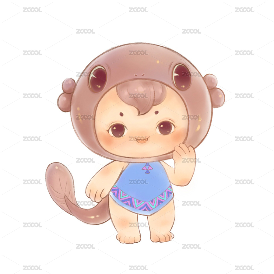 手繪可愛娃娃魚吉祥物IP設計（主預覽-8838815） - 未分類 - 站酷設計師比爾德Jaine原創(chuàng)素材 - 站酷ZCOOL