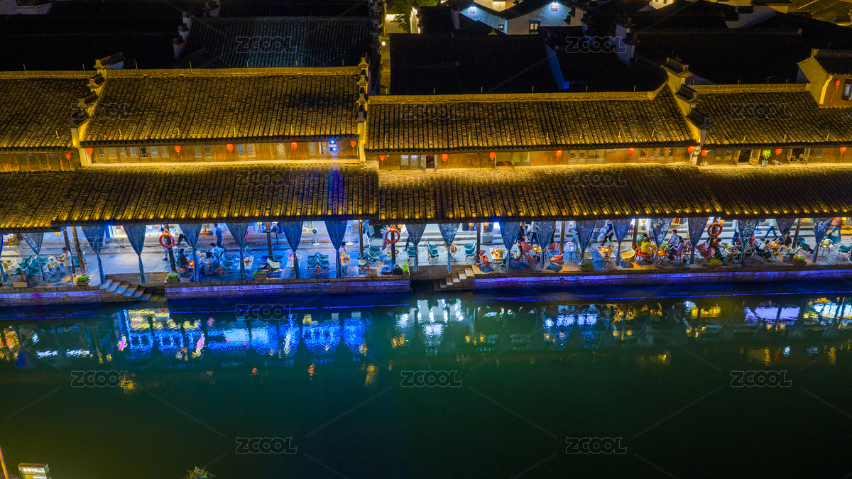 梦里水乡古韵新景浙江绍兴柯桥古镇夜色（主预览-11150879） - 未分类 - 站酷设计师赤橙伽楠原创素材 - 站酷ZCOOL