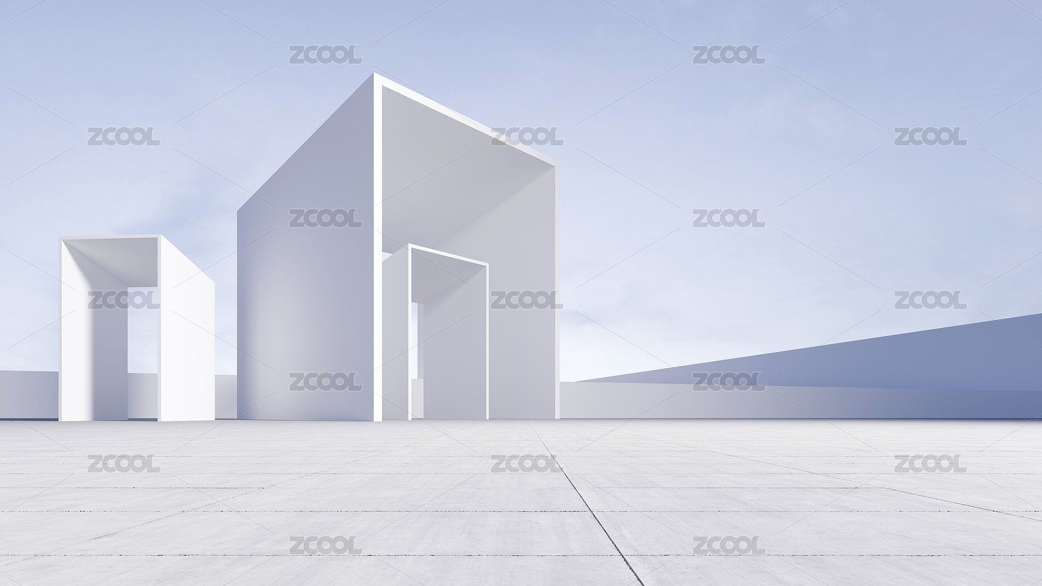 3D简洁背景空间