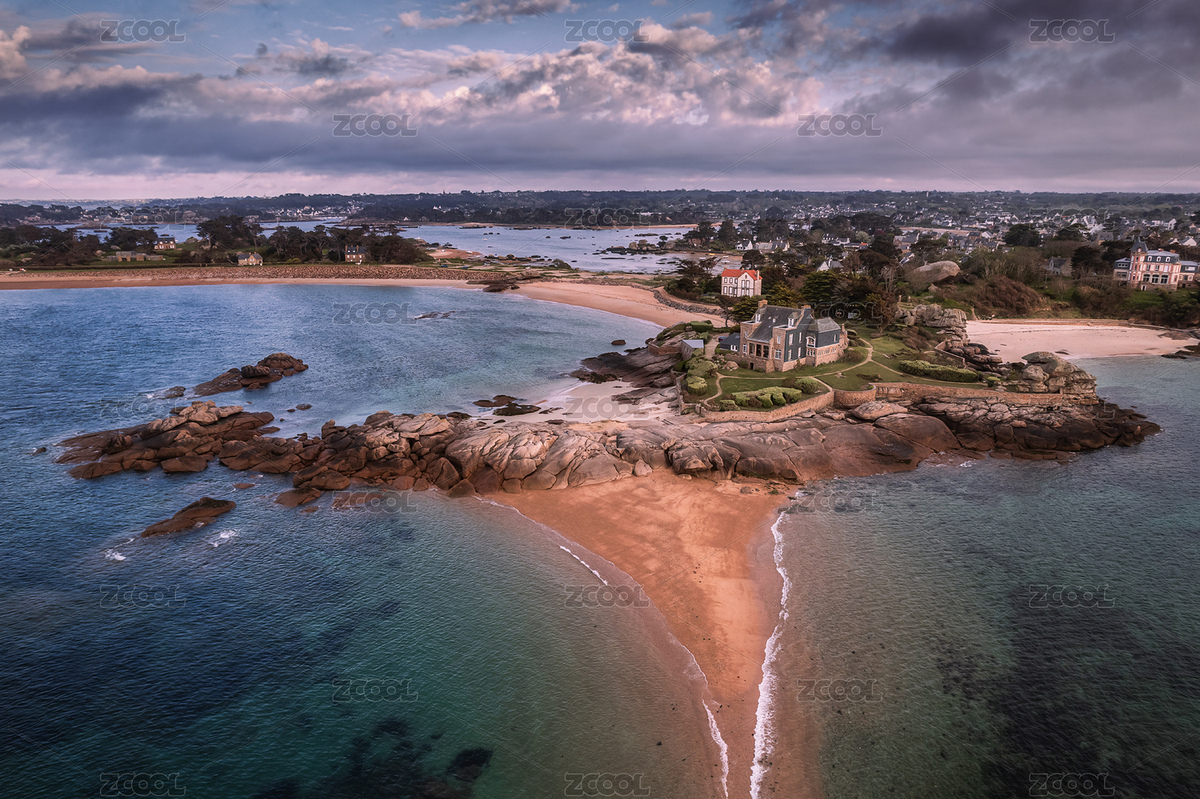 法國(guó)布列塔尼玫瑰海岸海岸線風(fēng)景和小鎮(zhèn)航拍（主預(yù)覽-5919521） - 未分類 - 站酷設(shè)計(jì)師北斗星云原創(chuàng)素材 - 站酷ZCOOL