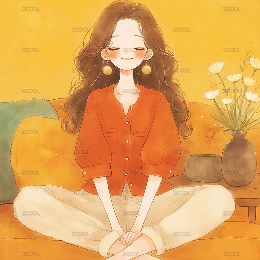 松弛感女孩的插畫（主預(yù)覽-8152801） - 未分類 - 站酷設(shè)計(jì)師Naco｜here原創(chuàng)素材 - 站酷ZCOOL