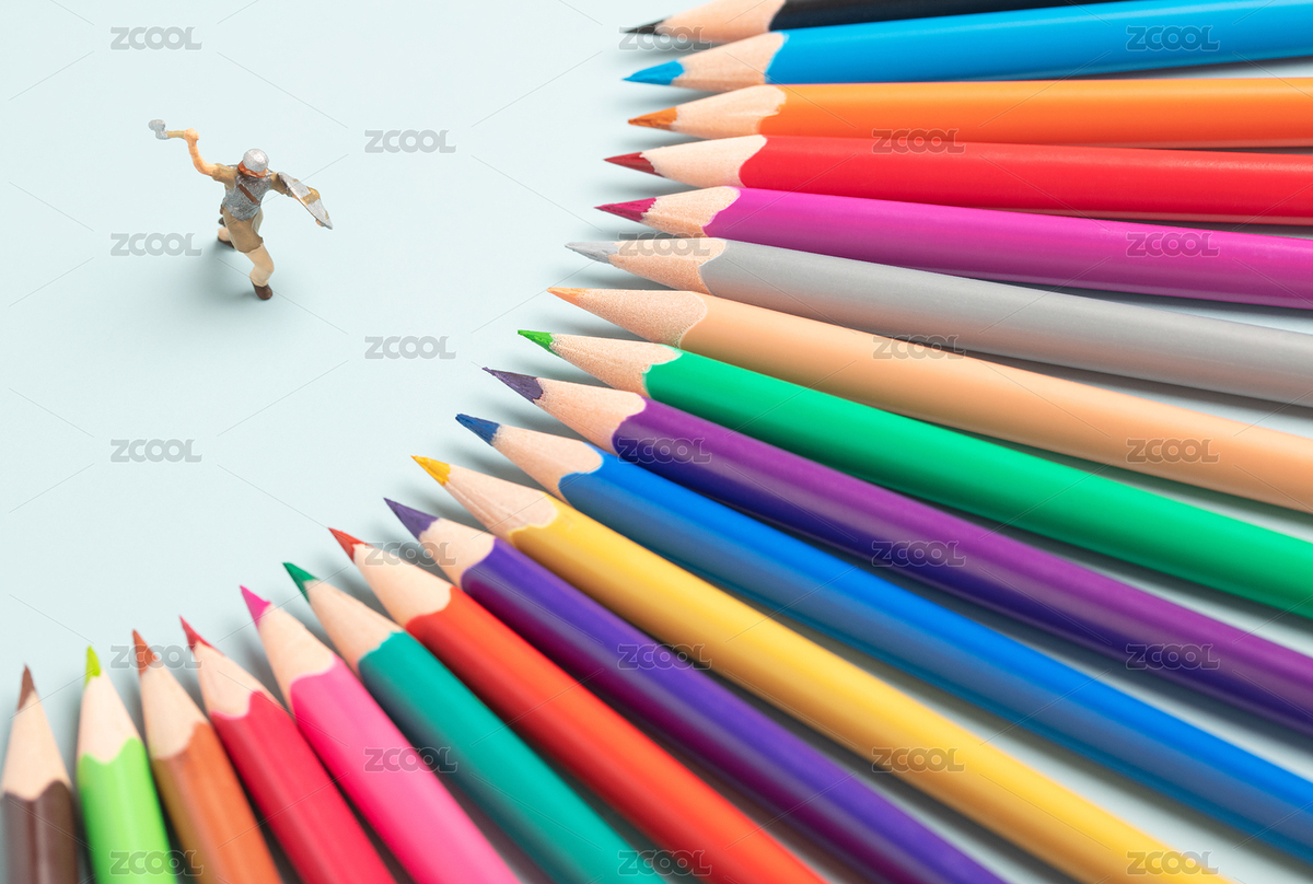 被铅笔围住处于困境中的小人负隅顽抗（主预览-845070） - 未分类 - 站酷设计师黑白凑原创素材 - 站酷ZCOOL