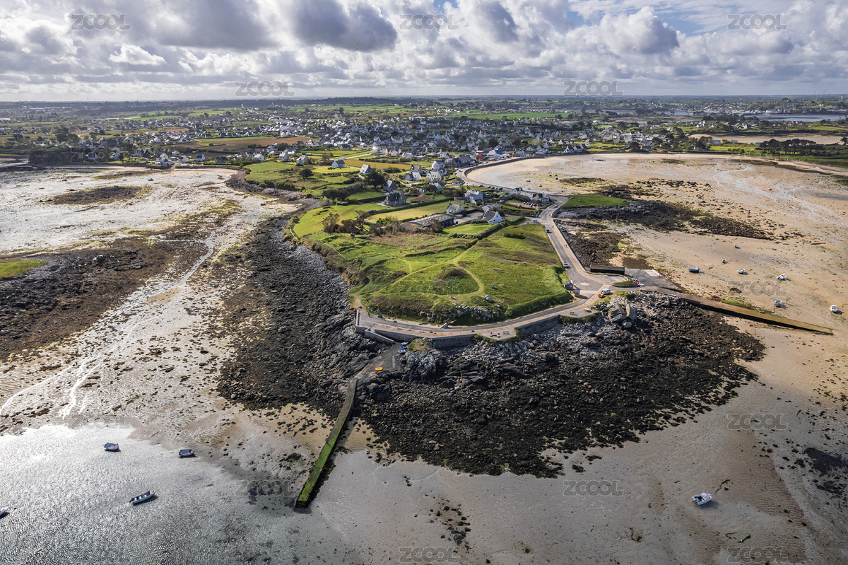 法國布列塔尼玫瑰海岸海岸線風景和小鎮(zhèn)航拍（主預覽-5363664） - 未分類 - 站酷設計師北斗星云原創(chuàng)素材 - 站酷ZCOOL