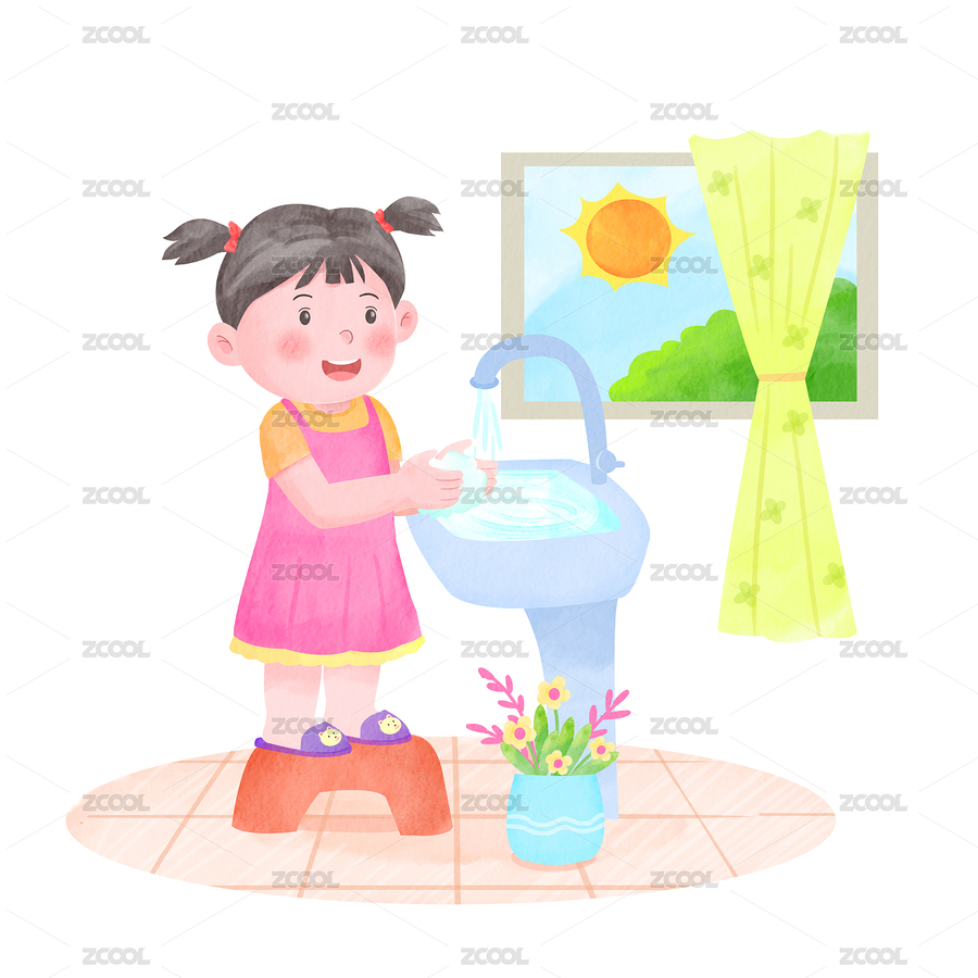 小朋友讲卫生勤洗手（主预览-8678193） - 未分类 - 站酷设计师柠檬崽插画原创素材 - 站酷ZCOOL