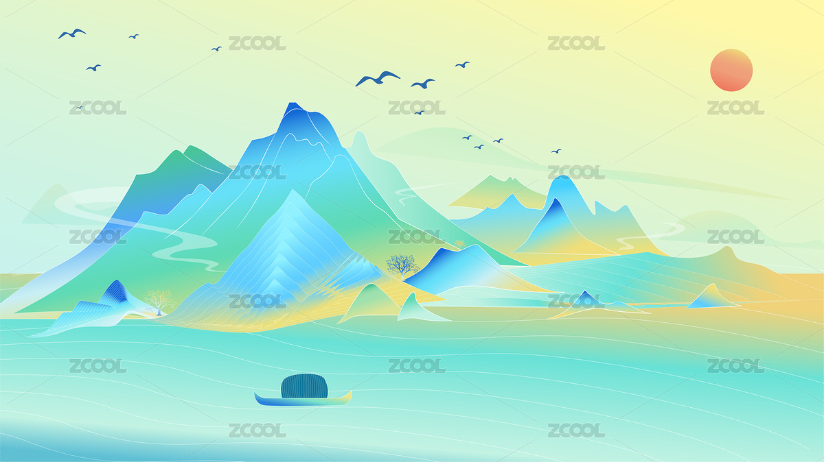 新國(guó)風(fēng)山水（主預(yù)覽-8106222） - 未分類(lèi) - 站酷設(shè)計(jì)師見(jiàn)手青303原創(chuàng)素材 - 站酷ZCOOL