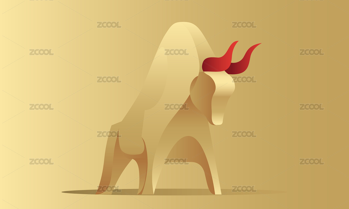 生肖牛简约形象矢量插画设计素材（主预览-8925713） - 未分类 - 站酷设计师NERO郭长庚原创素材 - 站酷ZCOOL