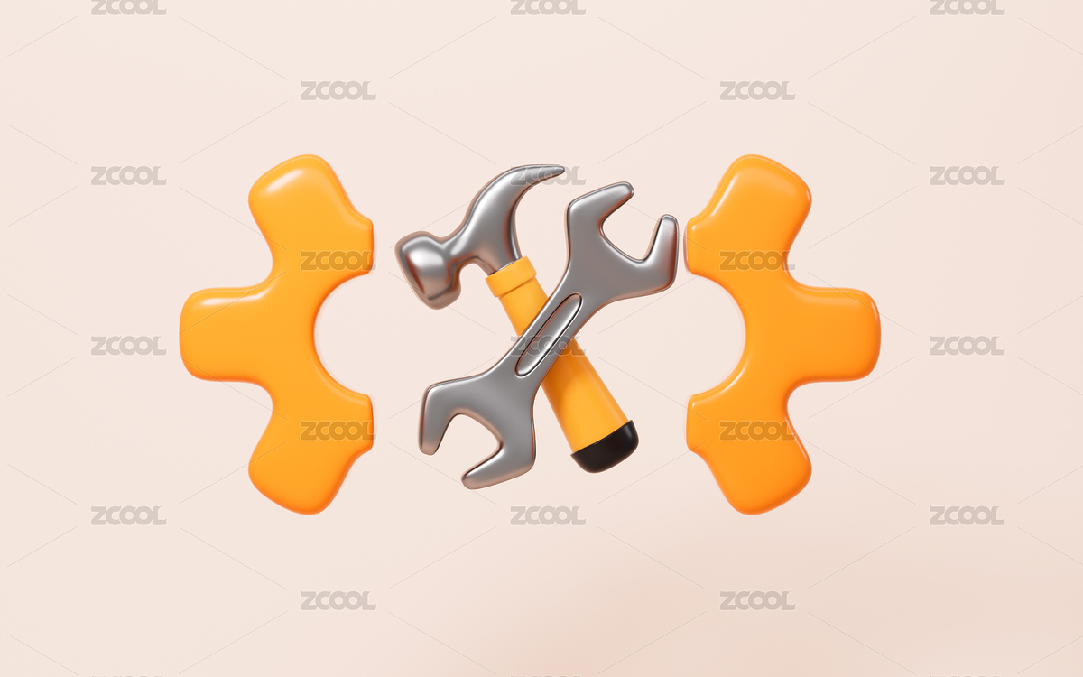 卡通修理工具组合3D渲染（主预览-11833204） - 未分类 - 站酷设计师TinaJi0718原创素材 - 站酷ZCOOL