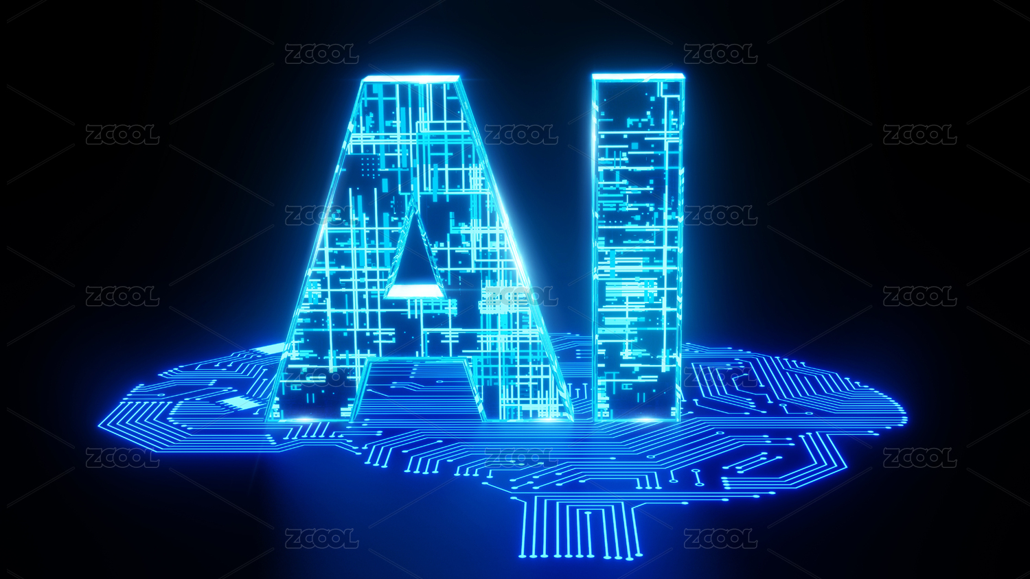 科技线条AI字体