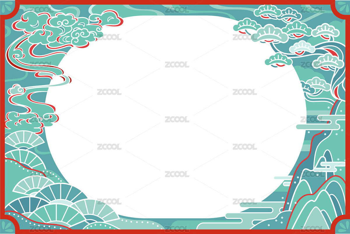 裝飾風(fēng)中式邊框（主預(yù)覽-7998242） - 未分類 - 站酷設(shè)計(jì)師有貓love3cat原創(chuàng)素材 - 站酷ZCOOL