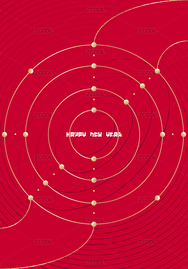 紅色新年系列創(chuàng)意海報（主預(yù)覽-2945305） - 未分類 - 站酷設(shè)計師庚承GRECHENG原創(chuàng)素材 - 站酷ZCOOL