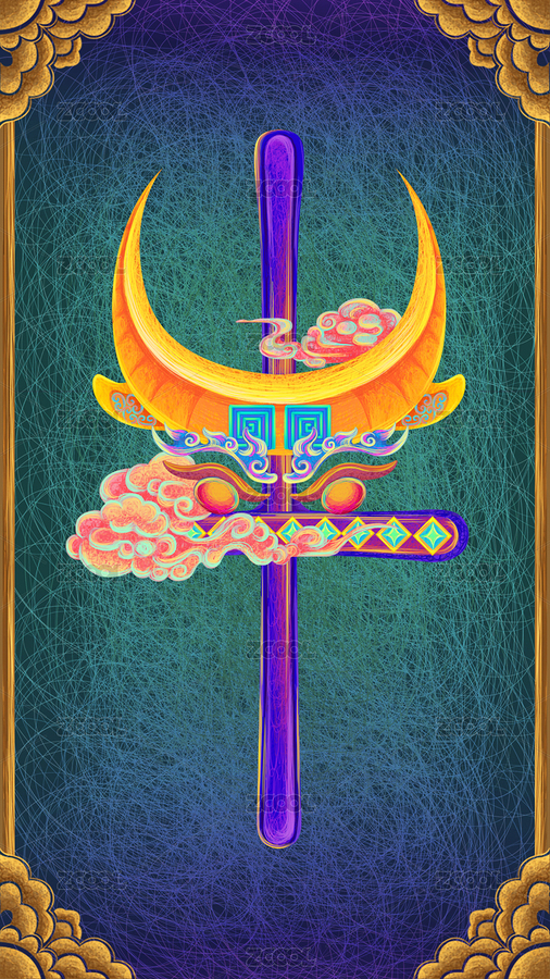 國潮線圈風格創(chuàng)意民俗12生肖插圖-牛（主預覽-7033671） - 未分類 - 站酷設計師Litata_原創(chuàng)素材 - 站酷ZCOOL