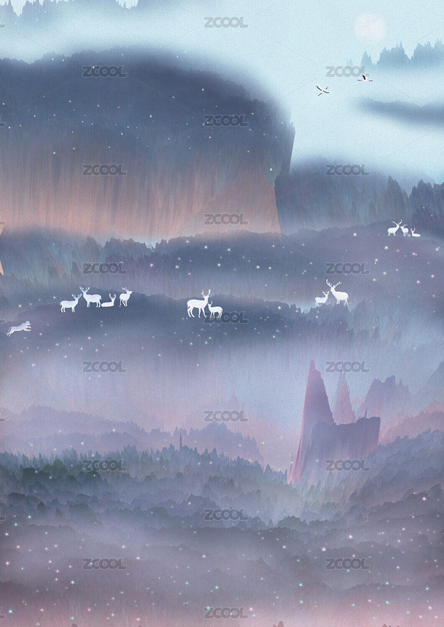 靜夜思（主預(yù)覽-6435286） - 未分類 - 站酷設(shè)計師靈魂畫師DJ藥靈兒原創(chuàng)素材 - 站酷ZCOOL