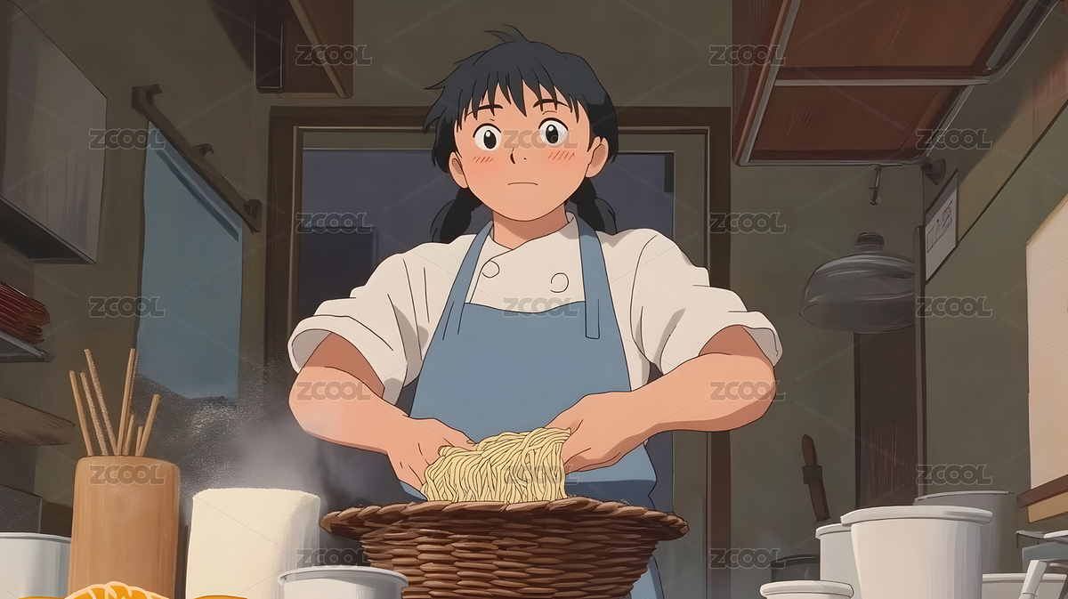 日漫食物插畫女廚師正在制作新鮮手工蕎麥面（主預(yù)覽-5148582） - 未分類 - 站酷設(shè)計師DEX2011原創(chuàng)素材 - 站酷ZCOOL