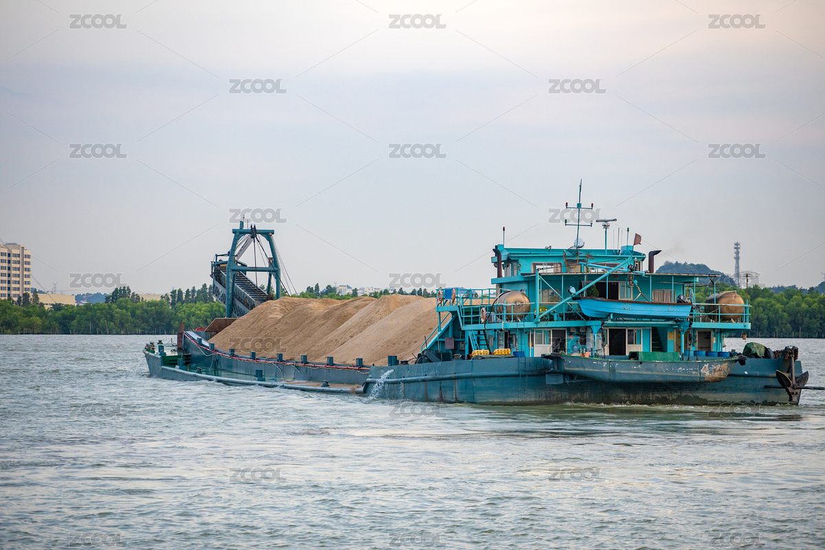 在江上作業(yè)的大型采砂運(yùn)砂船只（主預(yù)覽-5207469） - 未分類 - 站酷設(shè)計(jì)師Sam_Tse原創(chuàng)素材 - 站酷ZCOOL