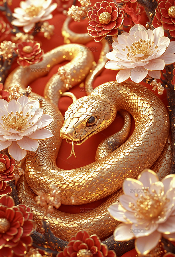 蛇年海报素材（主预览-6853786） - 未分类 - 站酷设计师童豪ART原创素材 - 站酷ZCOOL