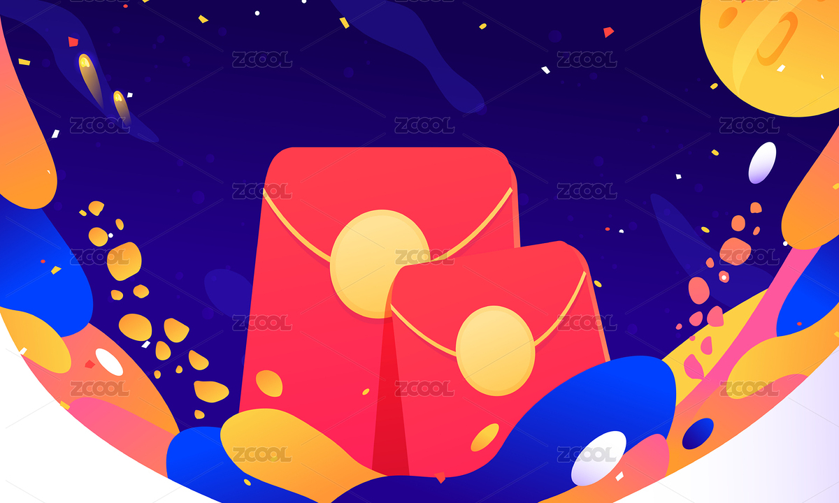 卡通理財紅包活動金融概念背景矢量插畫（主預(yù)覽-5924964） - 未分類 - 站酷設(shè)計師keeein原創(chuàng)素材 - 站酷ZCOOL