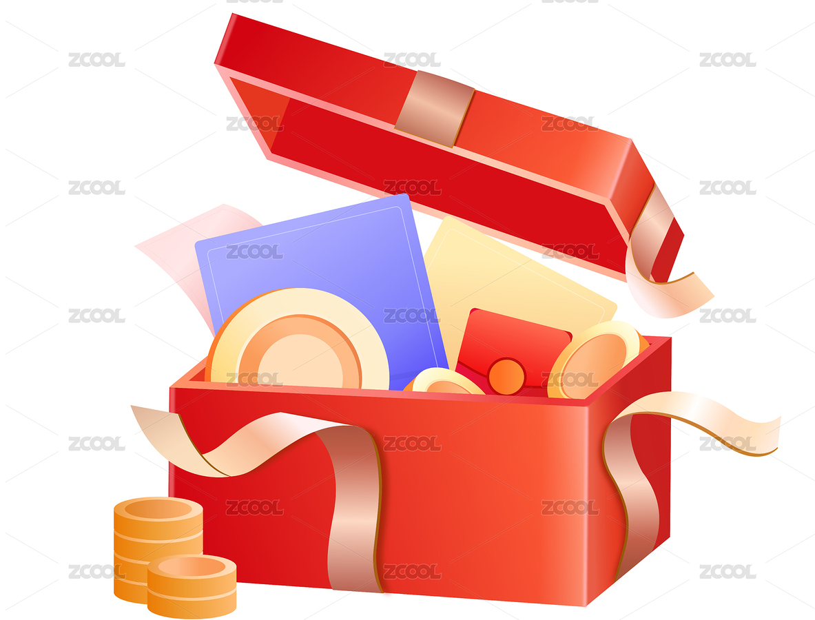 卡通電商購(gòu)物節(jié)打開的會(huì)員禮盒（主預(yù)覽-5811820） - 未分類 - 站酷設(shè)計(jì)師NingMoo原創(chuàng)素材 - 站酷ZCOOL