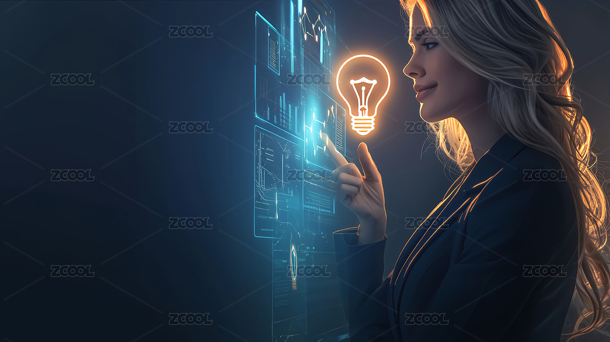 欧美女人手指全息屏幕（主预览-9348320） - 未分类 - 站酷设计师AIGC哲宸视觉原创素材 - 站酷ZCOOL