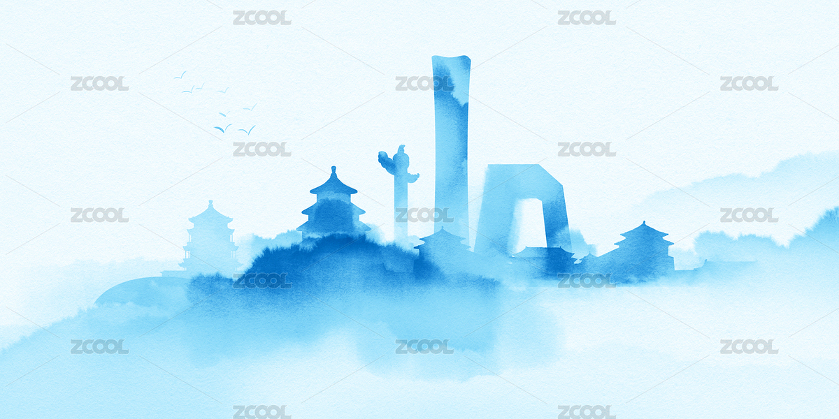 北京城市地標水彩水墨插畫（主預覽-8713548） - 未分類 - 站酷設計師VICWO原創(chuàng)素材 - 站酷ZCOOL