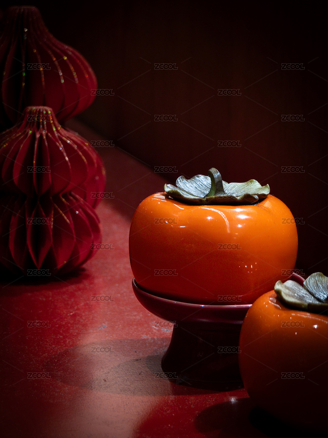 装饰性陶瓷柿子摆设搭配喜庆红色灯笼（主预览-9362897） - 未分类 - 站酷设计师STC炳权原创素材 - 站酷ZCOOL