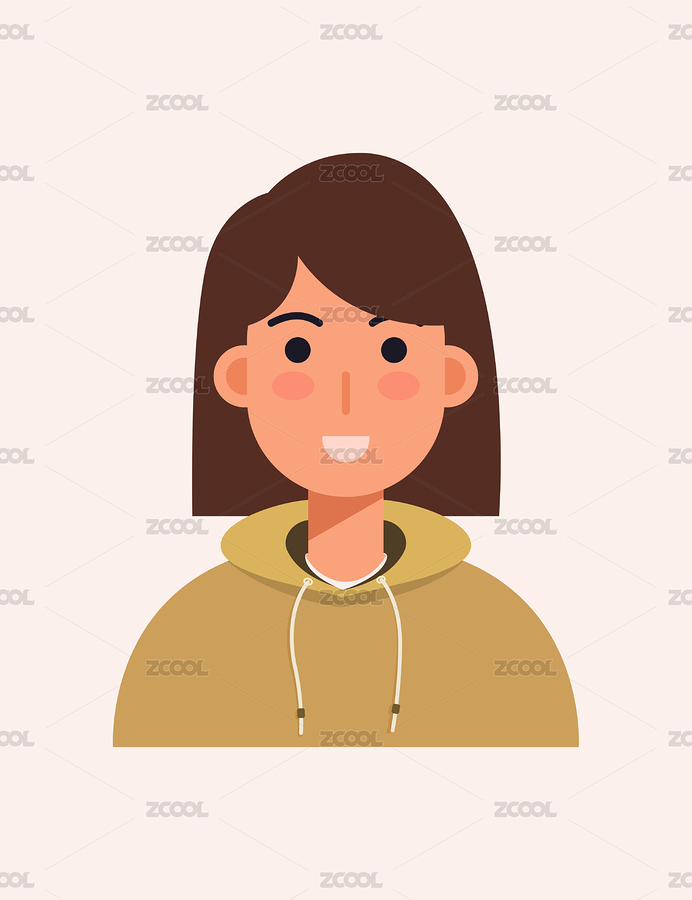 短發(fā)女孩的證件照矢量插畫素材（主預(yù)覽-2266837） - 未分類 - 站酷設(shè)計師Rencontre_pan原創(chuàng)素材 - 站酷ZCOOL