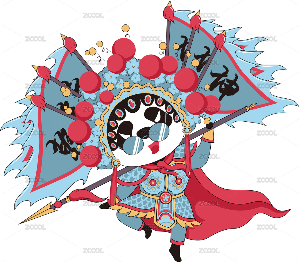 中国风国潮艺术插画京剧熊猫（主预览-6349778） - 未分类 - 站酷设计师且衣原创素材 - 站酷ZCOOL