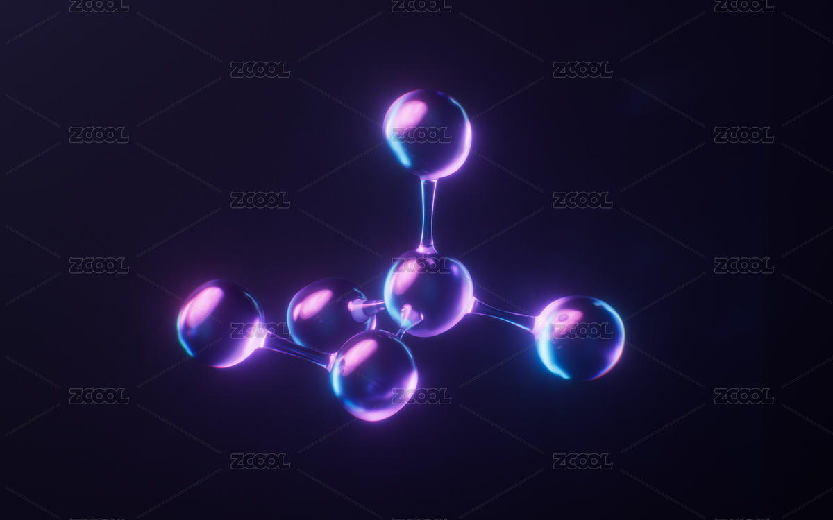 生物科技分子与霓虹灯光效果3D渲染（主预览-6093239） - 未分类 - 站酷设计师VinkFan原创素材 - 站酷ZCOOL