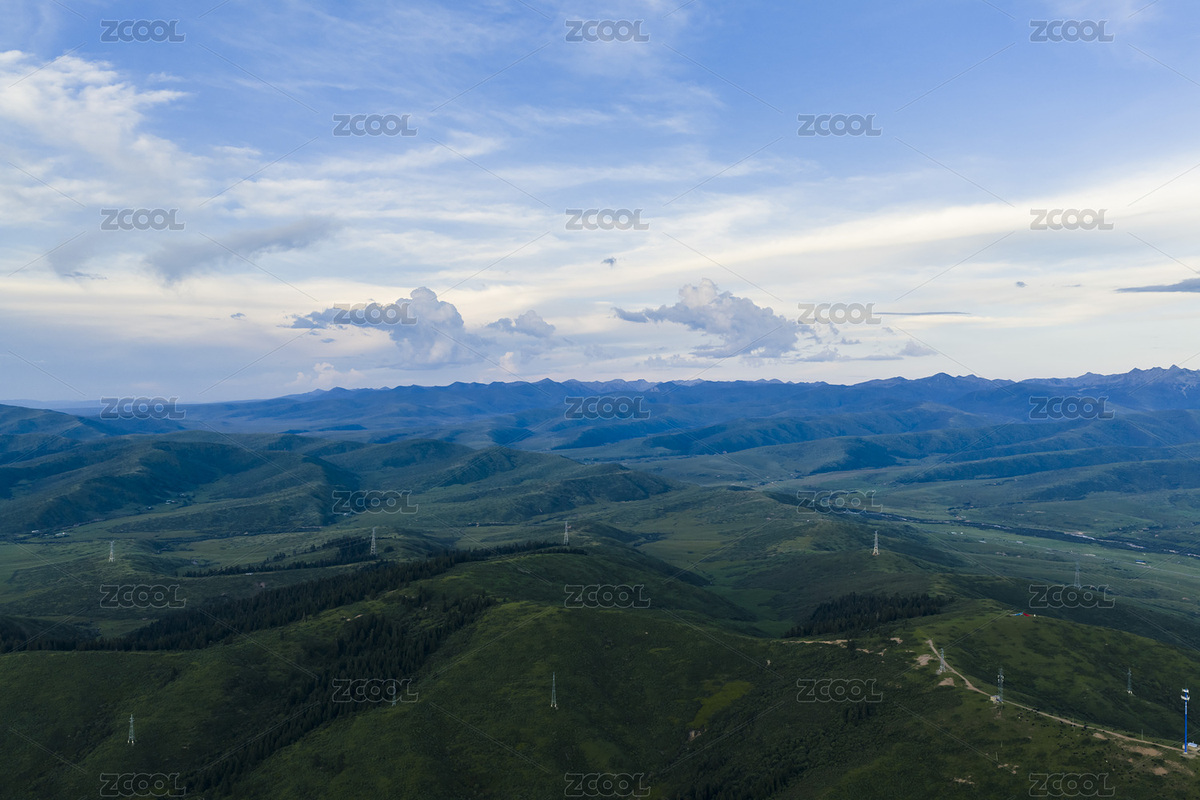 四川阿壩紅原草原山川上的高壓輸電塔航拍（主預(yù)覽-10896282） - 未分類 - 站酷設(shè)計師Young-Sun原創(chuàng)素材 - 站酷ZCOOL