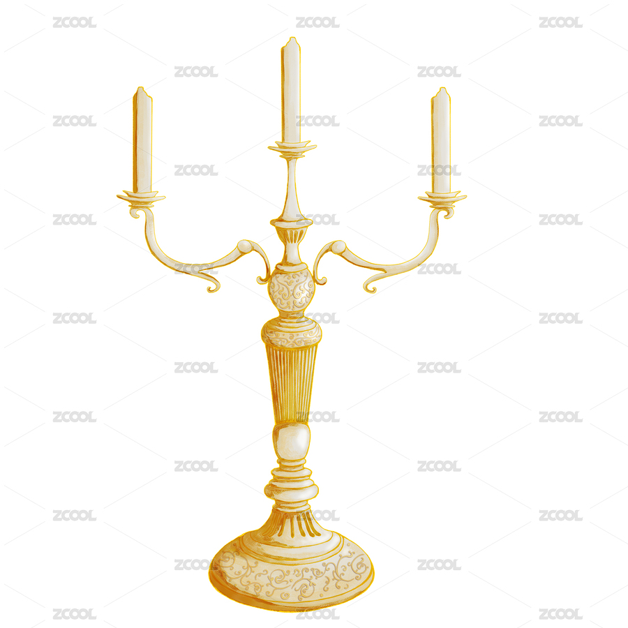 歐式復古金色燭臺（主預覽-5661203） - 未分類 - 站酷設計師百合芝士脆原創(chuàng)素材 - 站酷ZCOOL