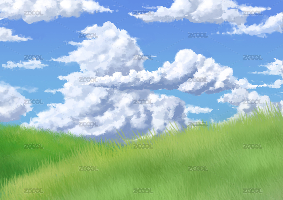 藍(lán)天白云青草背景（主預(yù)覽-600249） - 未分類 - 站酷設(shè)計師rainbowcat原創(chuàng)素材 - 站酷ZCOOL