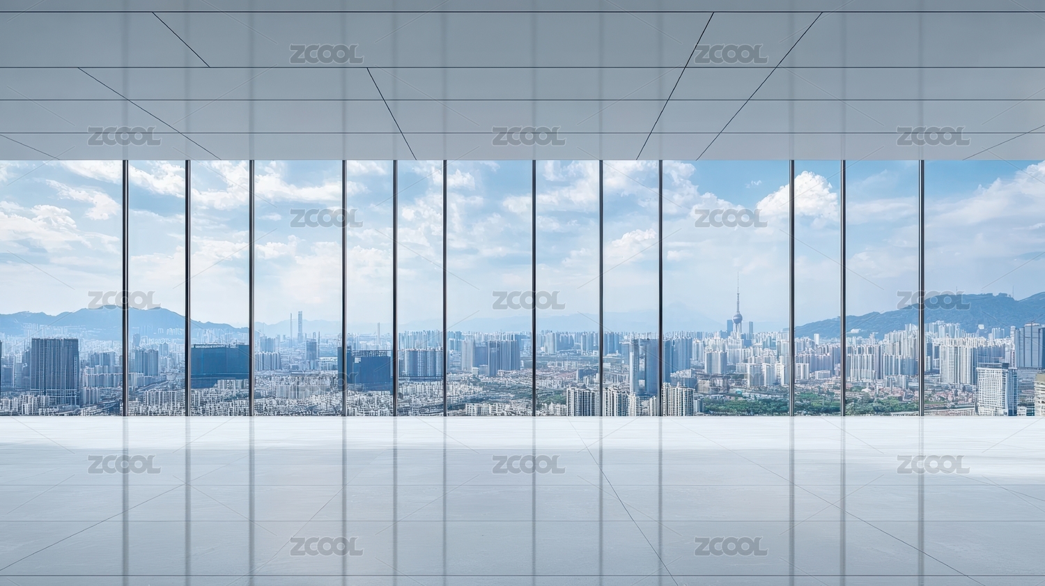 城市高层俯瞰景观
