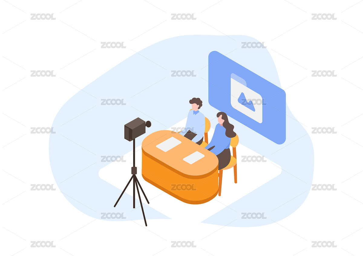 直播插画（主预览-1499190） - 未分类 - 站酷设计师半大星原创素材 - 站酷ZCOOL