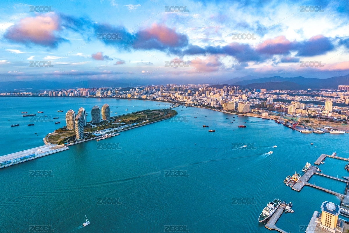 Aerial View of Cruise Home Port and Luxury Hotels on Phoenix Island, Landmark Architecture of Sanya City, Hainan Province, China（主預(yù)覽-8845654） - 未分類 - 站酷設(shè)計(jì)師美景夢中原創(chuàng)素材 - 站酷ZCOOL