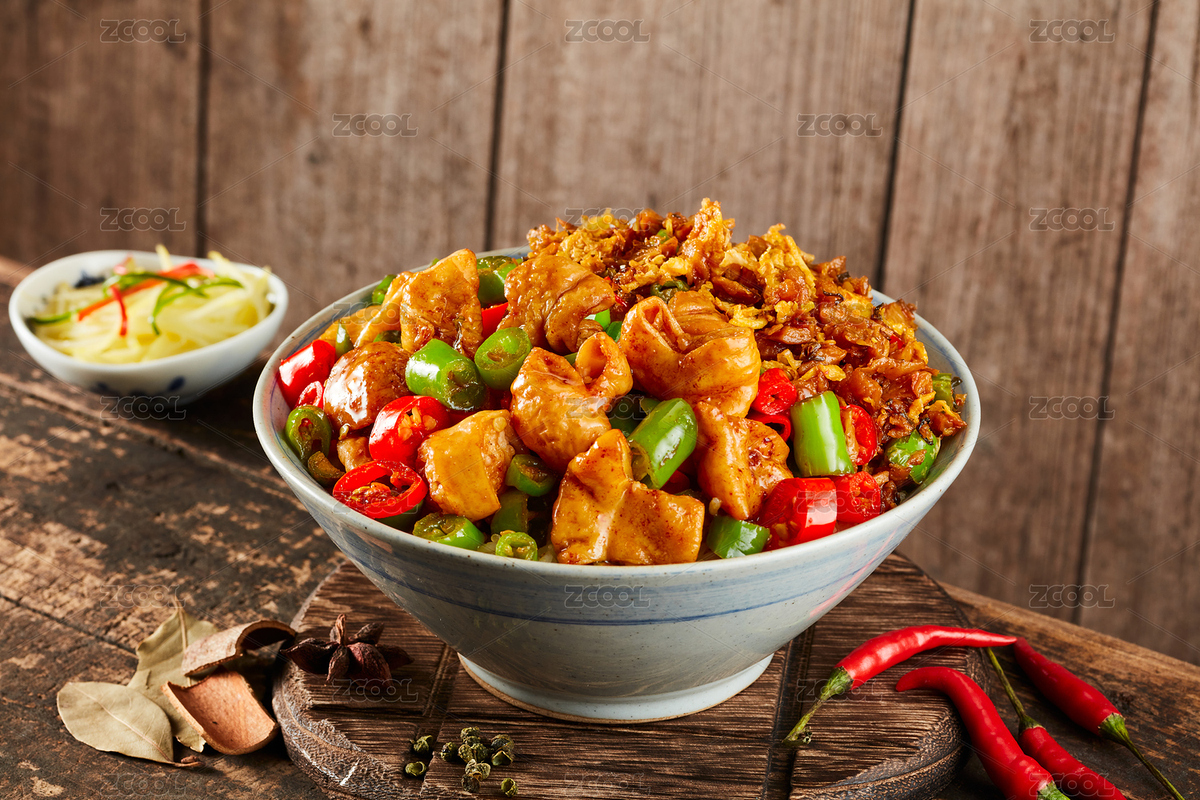 尖椒肥肠外婆菜炒鸡蛋饭（主预览-5010457） - 未分类 - 站酷设计师lichong557原创素材 - 站酷ZCOOL