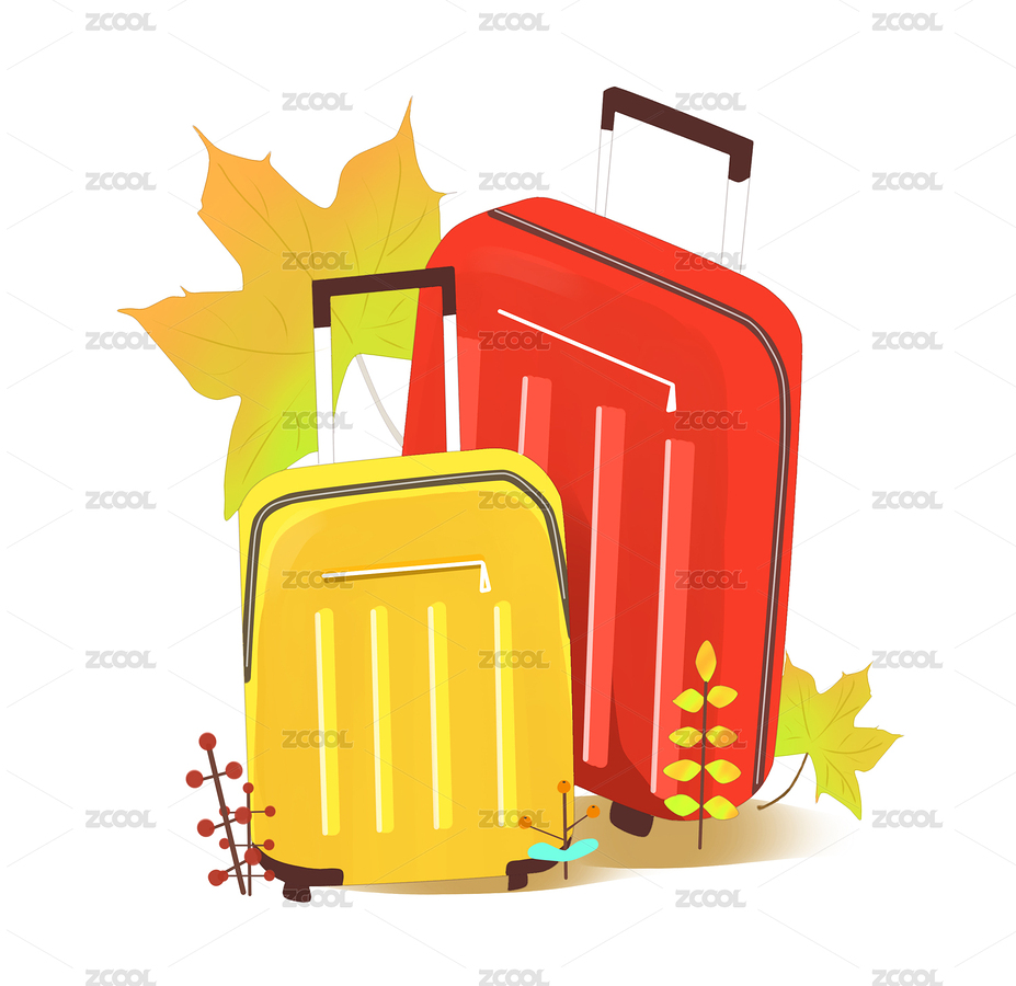 卡通手繪秋季旅游旅行箱插畫（主預(yù)覽-2811486） - 未分類 - 站酷設(shè)計(jì)師安147123原創(chuàng)素材 - 站酷ZCOOL