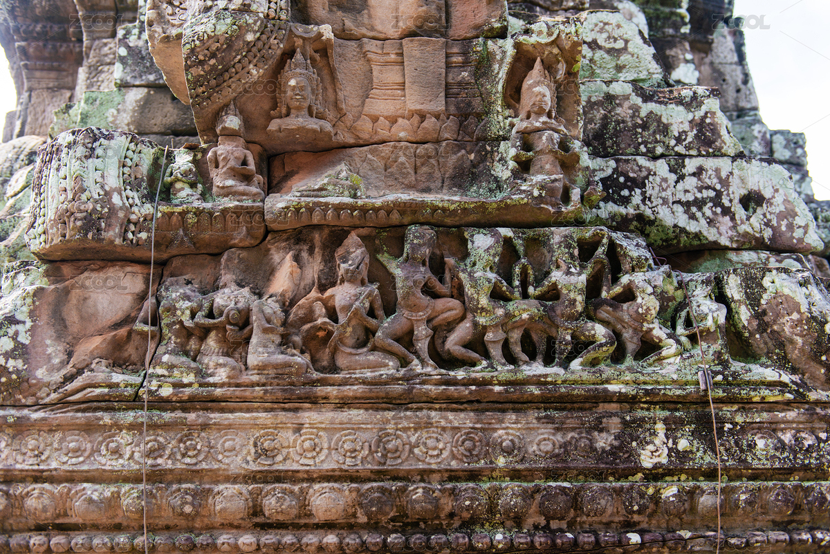 柬埔寨吴哥窟巴戎寺的雕像特写（主预览-2971658） - 未分类 - 站酷设计师小吧唧小吧哒原创素材 - 站酷ZCOOL
