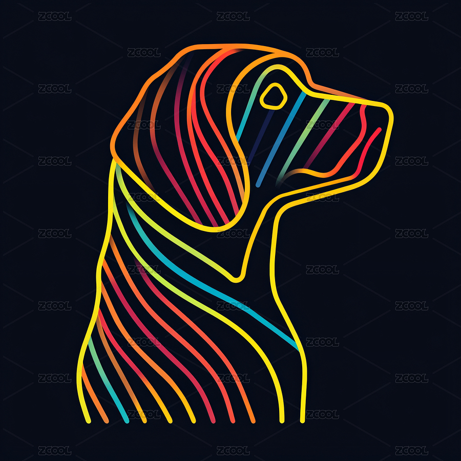 狗炫彩線條logo（主預(yù)覽-2499344） - 未分類 - 站酷設(shè)計(jì)師molesve原創(chuàng)素材 - 站酷ZCOOL