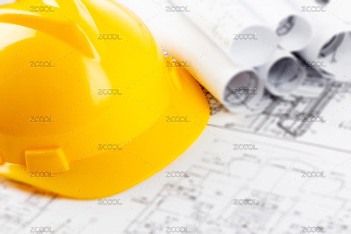 一堆設(shè)計(jì)圖紙和黃色安全帽（主預(yù)覽-8366240） - 未分類 - 站酷設(shè)計(jì)師snvv原創(chuàng)素材 - 站酷ZCOOL