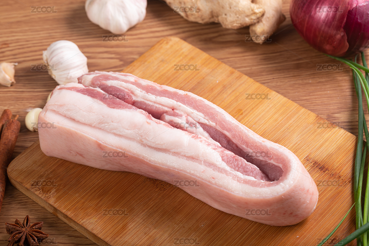 砧板上的一块猪五花肉和各种调料食材（主预览-2194094） - 未分类 - 站酷设计师铁棍山药芝麻片原创素材 - 站酷ZCOOL